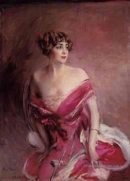  dame Tableau - Portrait de Mlle de GillespieLe genre Dame de Biarritz Giovanni Boldini